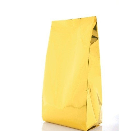 Bolsa de Fuelles Amarillo Brillante Laminada 500g para Café y Alimentos
